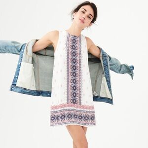 AéRopostale boho print tie back shift dress dress size extra large